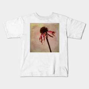 Wilted Weathered Coneflower Kids T-Shirt